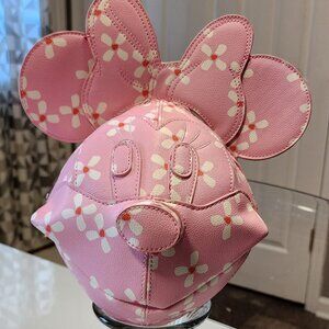 Danielle Nicole Minnie Mouse 3-D Head Cherry Blossom Faux Leather Pink Purse